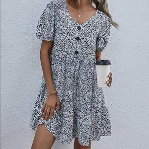 Dalmatian button down dress